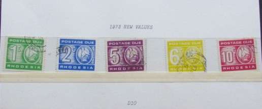 RHODESIA POSTAGE DUES - RARE USED SET - CRAZY LOW START @!@##