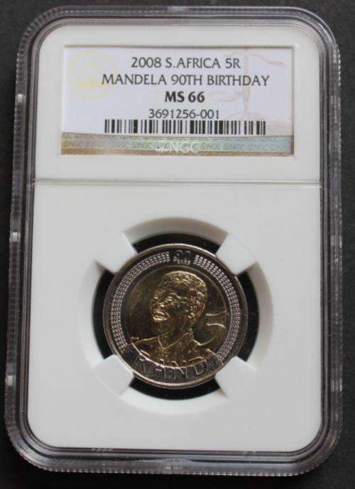 NGC GRADED COIN - 2008 MANDELA MS66 *** R1 START ***