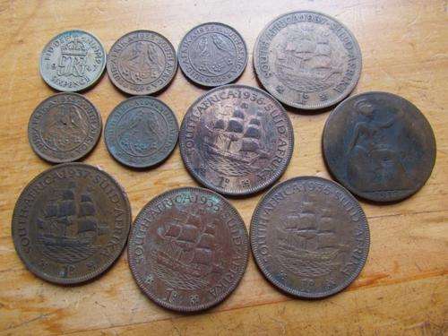 SA UNION LOT - ALL FOR 1 BIDS - GEORGE V 1d'S  ***$$$ R1 START $$$***