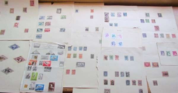 *** R1 START *** 13 x old Album pages with a few interesting stamps ?????