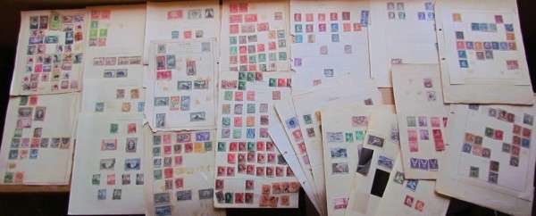 ***R1 START*** 23 x old Album pages with interesting stamps ***R1 START***