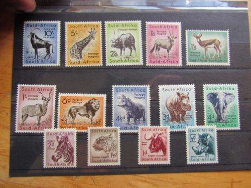SA UNION ANIMAL SET OF STAMPS ON CARD  - **R1 START**