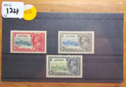 Acension Silver Jubilee SG.31-33 Cat.Value R600.00 @ R1 START