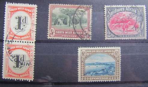 **R1 START** SWA Used & Mint 5/ + 2/6 + 6d + Used Postage Due Pair