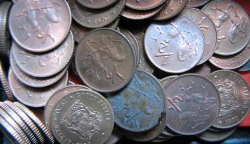 1970 1/2 CENT COINS - EXCELLENT AU COINS -10 X COINS @ R5