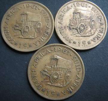 R1 START!!! 3 X ASSORTED 1961 1C @@@  R1 - BID FOR YOURS NOW   !!!!!!