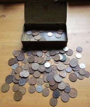 R1 START - B&H TIN OF RSA COINS ASSORTED - WOW !!!  R1 START !!!!