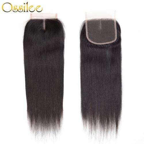 (Grade 10A)Brazilian Virgin Straight Hair Black 3 bundles 8inch+ Closure (size upgradable)