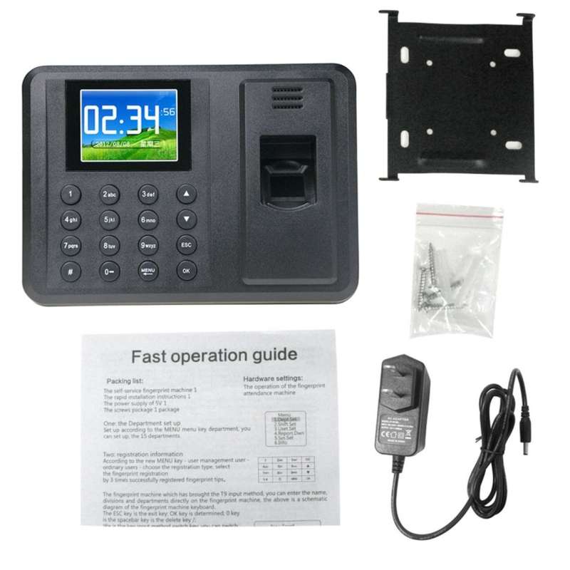 Biometric Touch ID Time Clock Recorder Password Fingerprint Attendance Machine