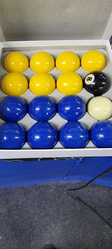Pool Ball Set Blue and Yellow Pool Balls 2 2 Inch Blue and Yellow Pool Balls Set, 16 pieces includ