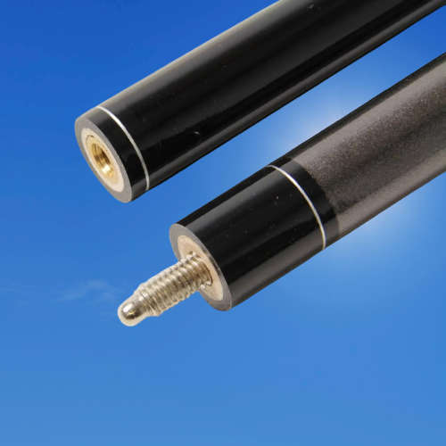 POOL CUE  BCE MARK SELBY SIMULATED GRAPHITE SHAFT METALLIC BLACK 2 PIECE