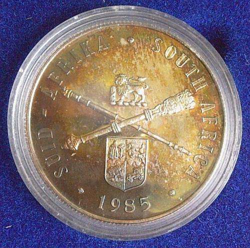 PROOF 1985 SILVER PROTEA PARLIAMENT COIN