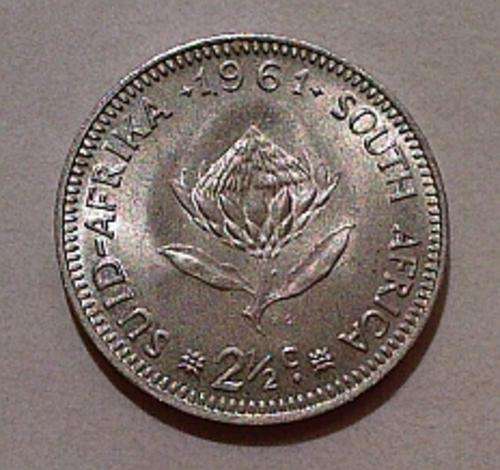 1961 SILVER TWO&HALF CENT