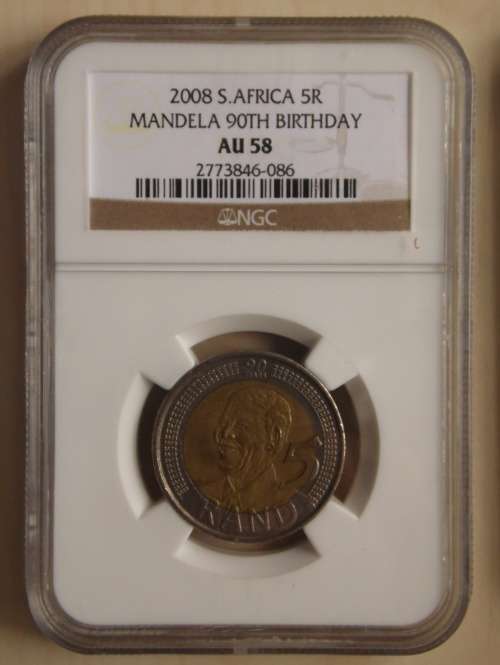 2008 R5 Mandela 90th Birthday NGC au58