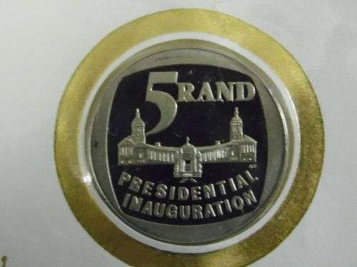 1994 NELSON MANDELA INAUGURATION PROOF COIN ON FDC 6.3C
