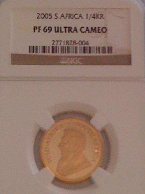 2005 1/4 KRUGER RAND PF69 ULTRA CAMEO