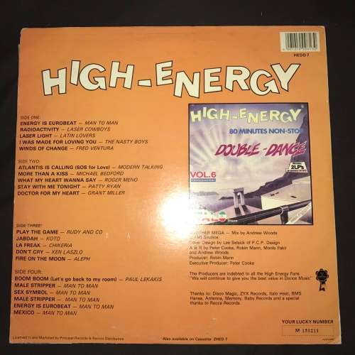 Various - High Energy VOL. 07 (LP) Vinyl Record DOUBLE ALBUM