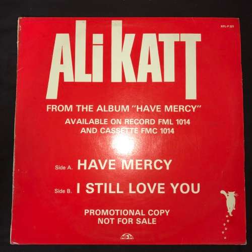 Ali Katt - Have Mercy / I Still Love You (12", Maxi, Promo Copy) Vinyl Record (SA Artist)