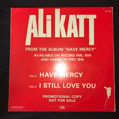 Ali Katt - Have Mercy / I Still Love You (12", Maxi, Promo Copy) Vinyl Record (SA Artist)