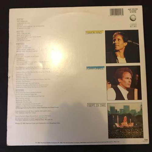 Simon & Garfunkel - The Concert In Central Park (LP) Vinyl Record (7th Album) DOUBLE ALBUM