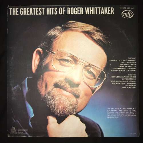 Roger Whittaker - The Greatest Hits of Roger Whittaker (LP) Vinyl Record (SA Exclusive Album)