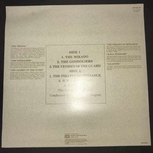 The Pro Arte Orchestra - Gilbert & Sullivan Overtures (LP) Vinyl Record