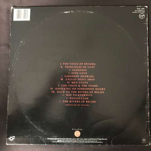 Enigma - MCMXC a.D. (LP) Vinyl Record (1st Album)