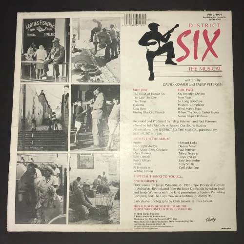 David Kramer and Taliep Petersen - District Six (The Musical) (LP) Vinyl Record (2nd Album)