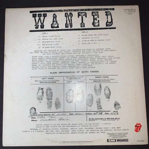 Peter Tosh - Wanted Dread & Alive (LP) Vinyl Record