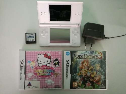 Nintendo DS Lite + Charger + 3 Games **Free Shipping**