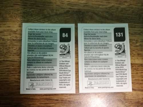 2 x Fifa World Cup Cards