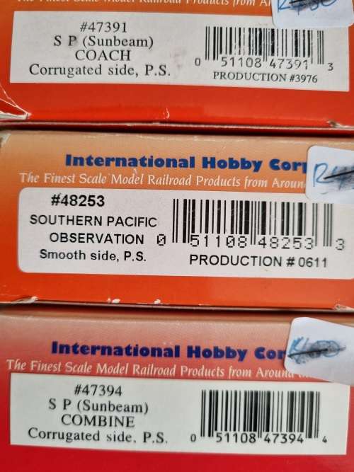 H0 scale American Passenger Cars