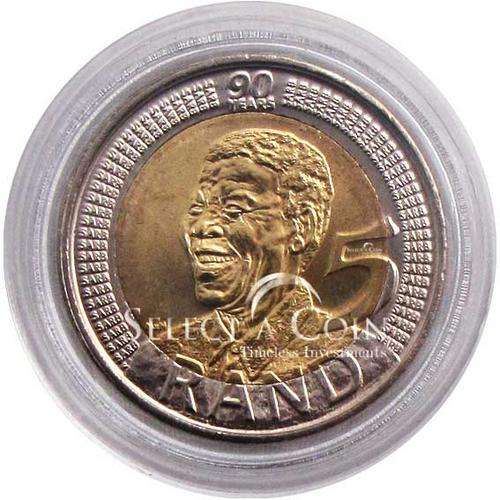 ENCAPSULED 2008 R5 Mandela 90th Birthday Coin - Untouched