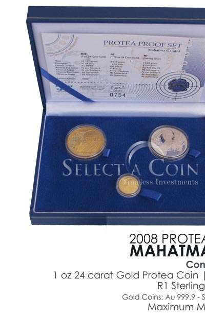 2008 Protea Proof Set - Gandhi