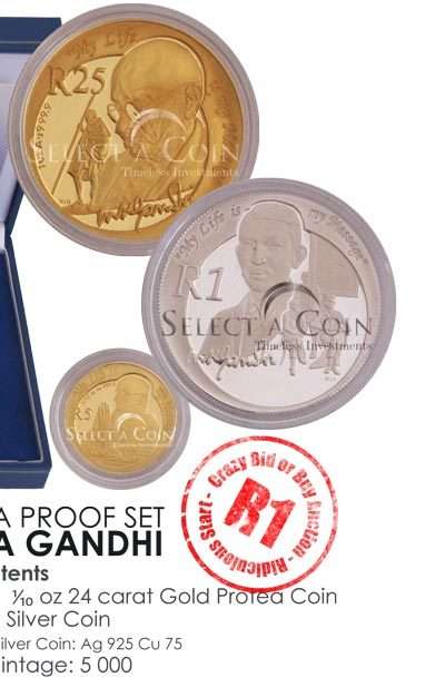 24 carat gold and sterling silver coins on auction