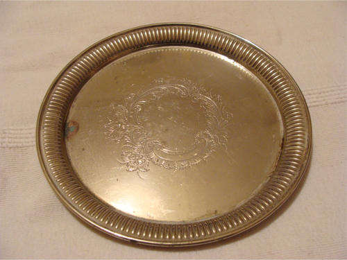 Round Silver Plated Tray