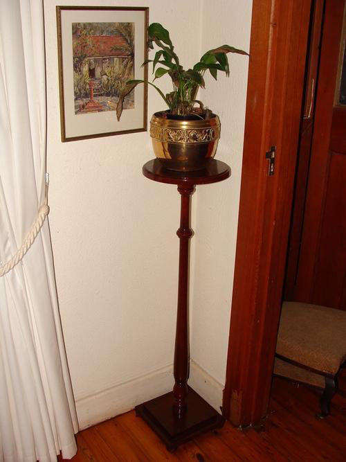 Vintage Palm Stand With Brass Pot.