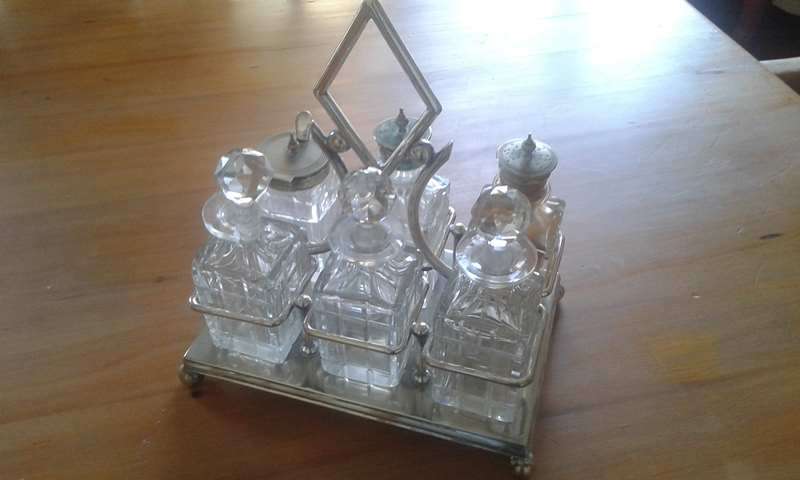 RARE Cruet Set - EPNS Silver Plated