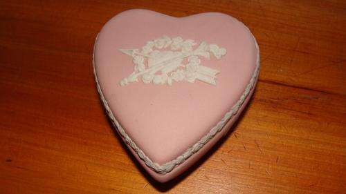 Rare Mini Pink Wedgewood Heart