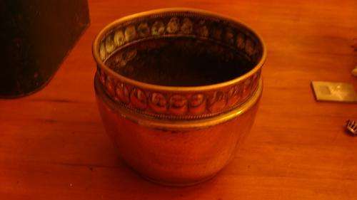 Very Old Brass Flower Pot