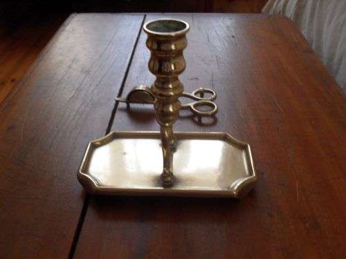 Brass Candlestick and Matching Snuffer.