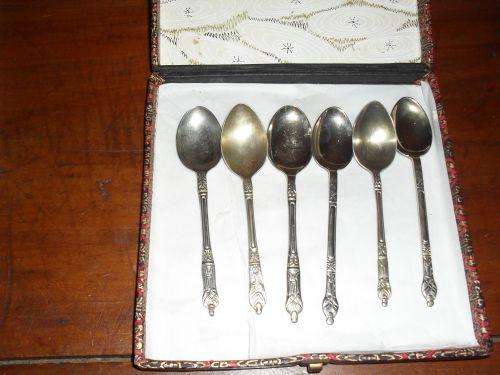 Six Matching EPNS Apostile Teaspoons.