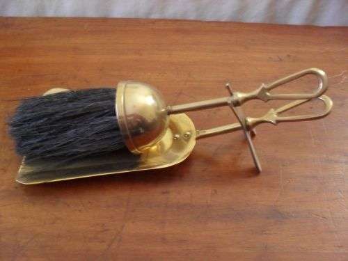 Brass Old Brush and Pan.