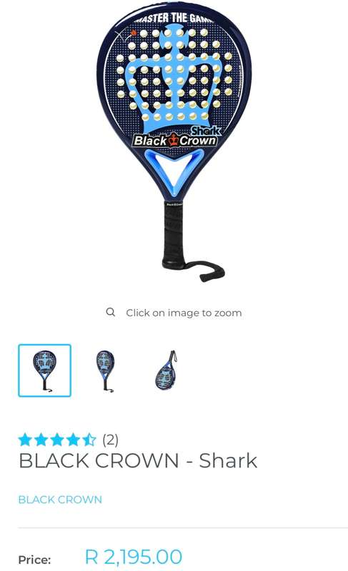 Black Crown - Shark Padel Racket (New)
