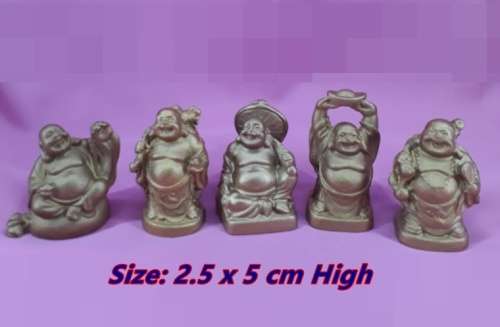 Set of 5 miniature Buddhas