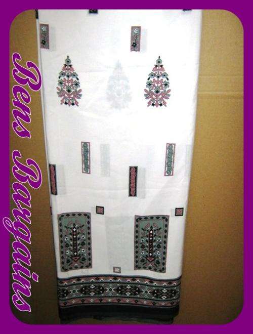 Sari - White and green