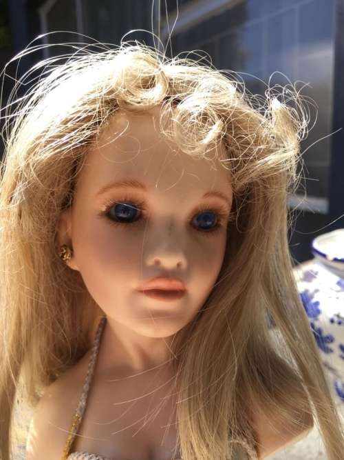 Rare Stunning signed PD GALORE CLAIRE Bisque Porcelain French Bust Statues.