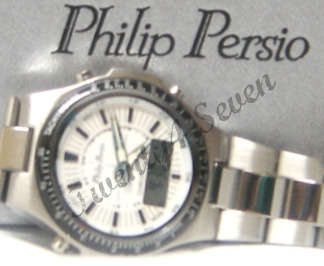 **PHILIP PERSIO* MEN'S Analogue and Digital Display Watch**Free Battery**Beautiful Gift Box!