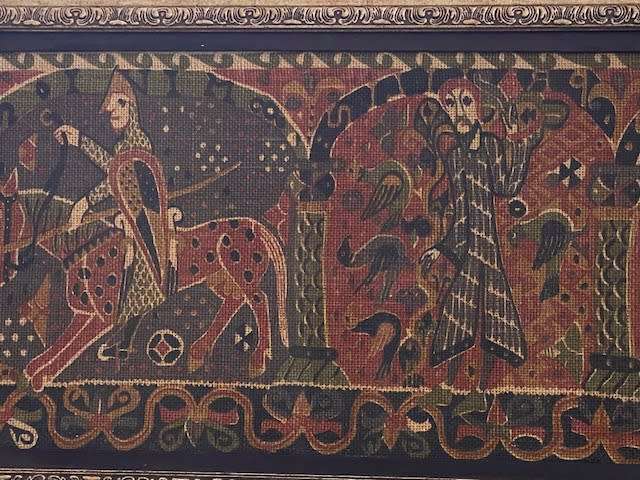 INDIAN TAPESTRY IN ANTIQUE FRAME