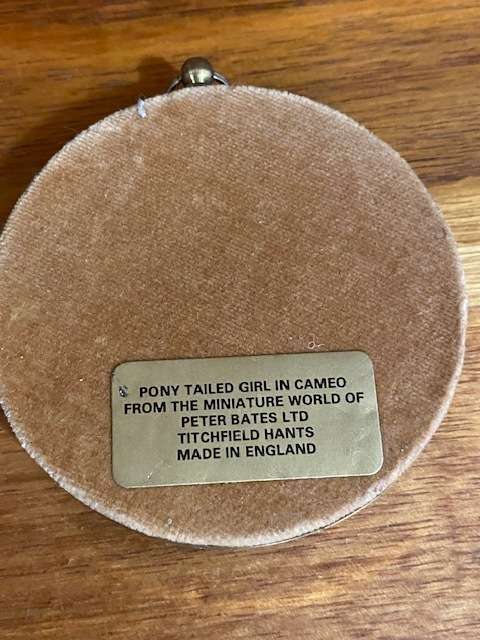 PONY TAILED GIRL IN CAMEO PETER BATES ENGLAND